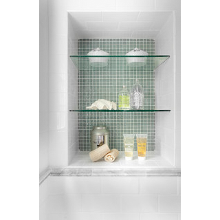 Niches in showers for soap and Shampoo storage